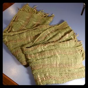 Green woven scarf